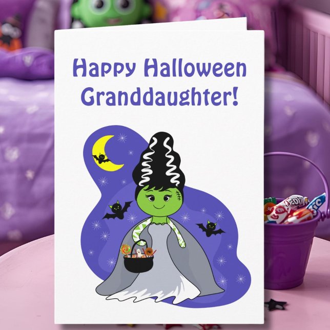 Tarjeta Nieta Novia de Frankenstein Halloween  (Subido por el creador)