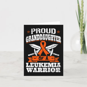 Tarjeta Nieta Orgullosa De Un Guerrero De La Leucemia Awar