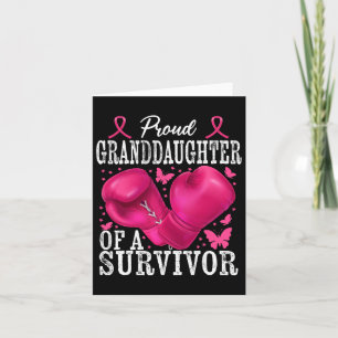 Tarjeta Nieta orgullosa sobreviviente de cáncer de mama Bo