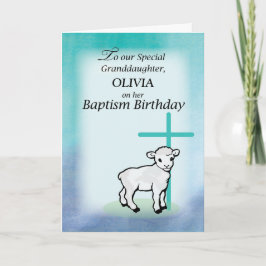 Tarjeta Nieta Personaliza Nombre Baptismo Cumpleaños La