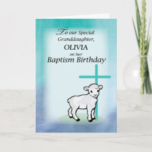 Tarjeta Nieta Personalizar Nombre Bautizo Cumpleaños La