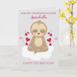 Tarjeta Nieta, quinto cumpleaños, linda foto de eslogan ro