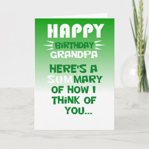 Tarjeta Nieto al abuelo feliz deseo de cumpleaños