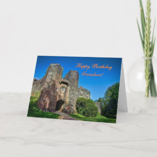 Tarjeta Nieto de cumpleaños - Entrada al castillo inglés