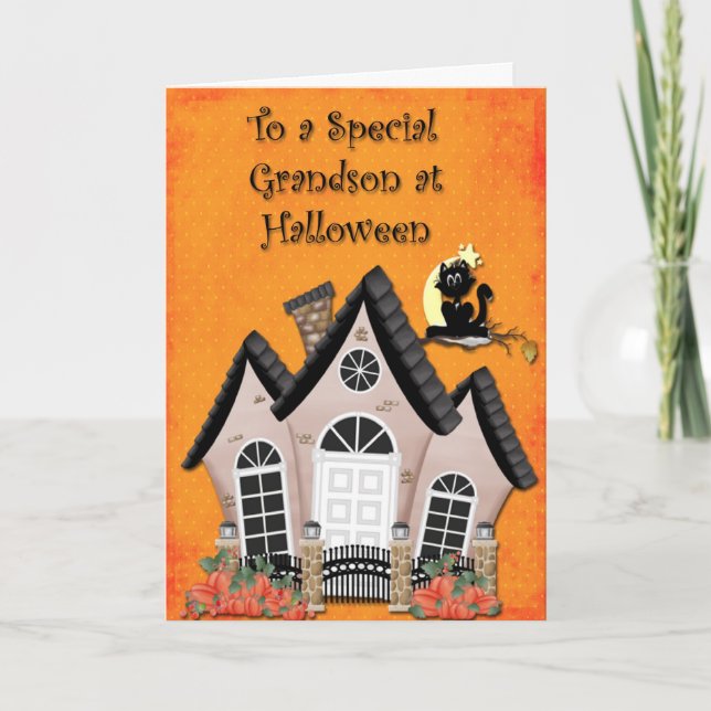 Tarjeta Nieto de Halloween (Anverso)