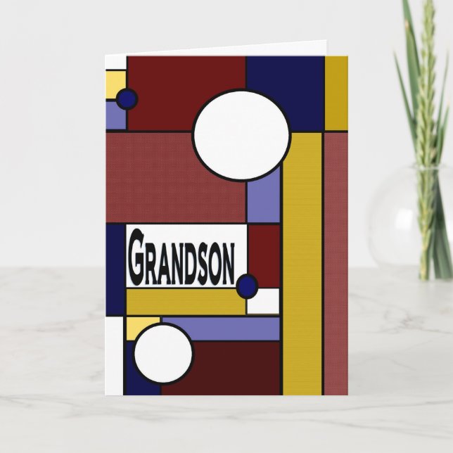 Tarjeta ¡Nieto - el día de padre feliz! (Anverso)