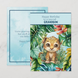 Tarjeta Nieto especial cumpleaños feliz leopardo bebé