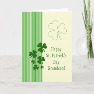 Tarjeta nieto feliz Día de San Patricio