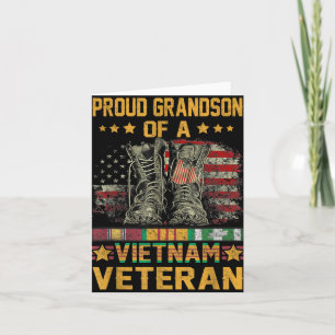 Tarjeta Nieto Orgulloso De Un Veterano De Vietnam Bandera 