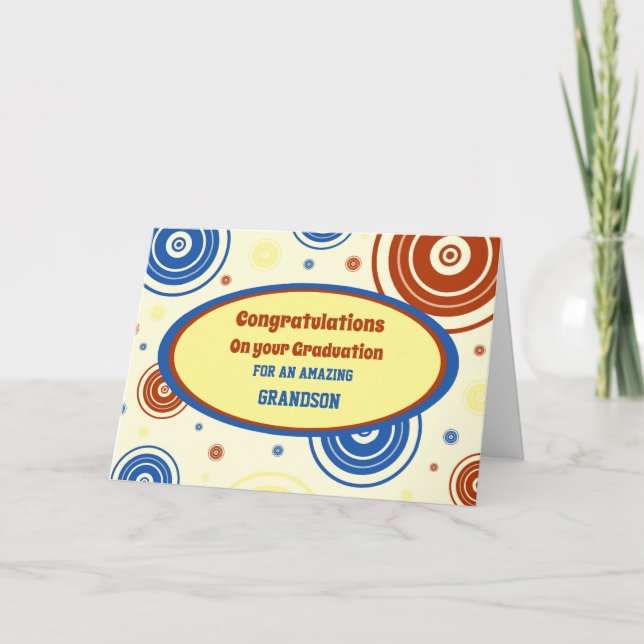 Tarjeta Nieto Retro Felicitaciones Graduación (Anverso)