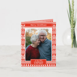Tarjeta Nietos Abuelo Abuela Foto Feliz Navidad