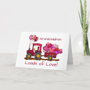 Tarjeta Nietos Día de San Valentín Cargos de Corazones de 
