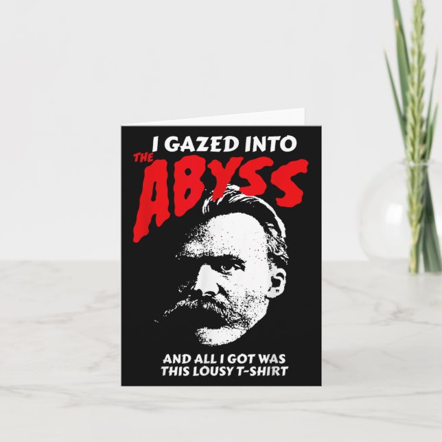 Tarjeta Nietzsche - Miré Hacia El Abismo Y Lo Conseguí (Anverso)
