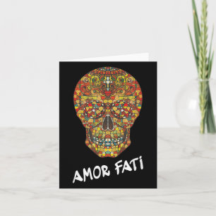 Tarjeta Nietzsche Stoic Cita Filósofo Cráneo de Azúcar Amo