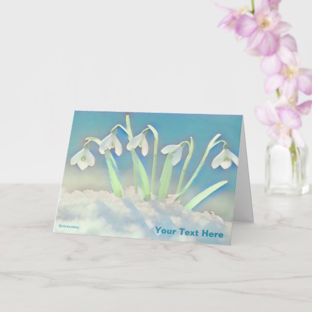 Tarjeta Nieve azul (Orquídea)