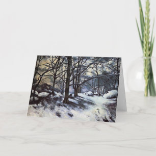 Tarjeta Nieve de fusión de Paul Cezanne-. Fontainbleau