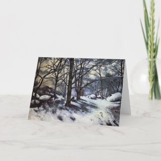 Tarjeta Nieve de fusión de Paul Cezanne-. Fontainbleau