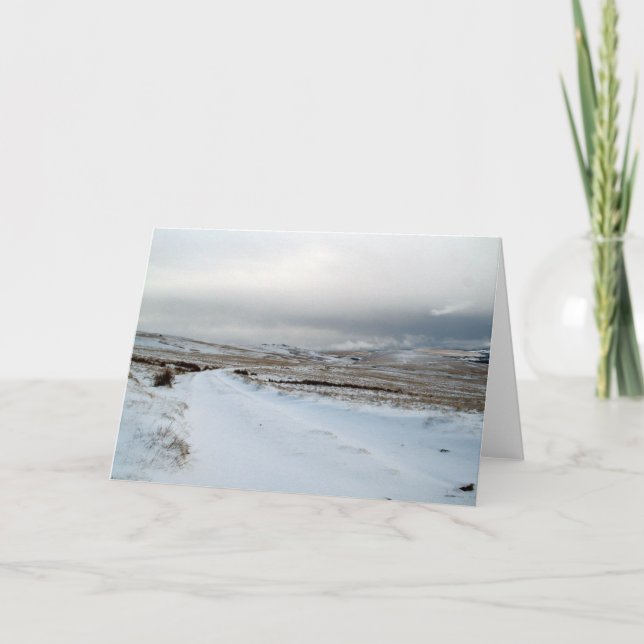 Tarjeta Nieve de invierno en Dartmoor (Anverso)