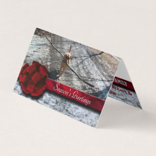 Tarjeta Nieve de zócalo rojo