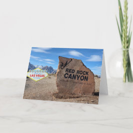 Tarjeta Nieve del cañón de rock rojo de Las Vegas