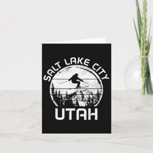 Tarjeta Nieve deportiva Utah Vintage de invierno en Salt L