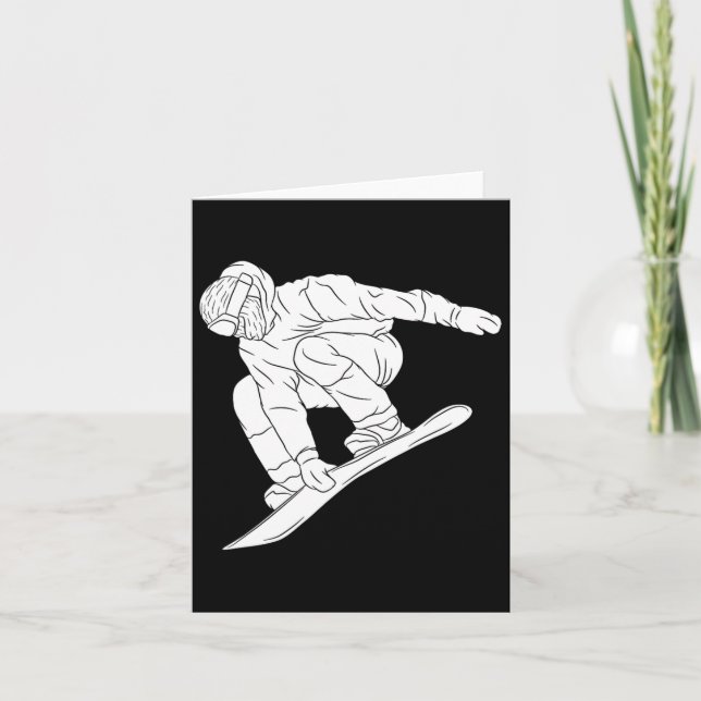 Tarjeta Nieve divertida sobre el deporte de invierno de la (Anverso)