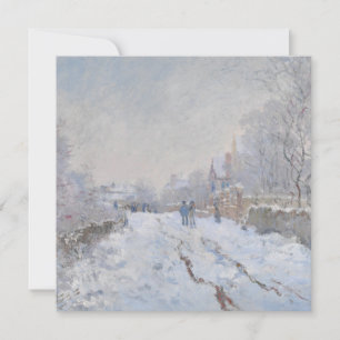 Tarjeta Nieve en Argenteuil (por Claude Monet)
