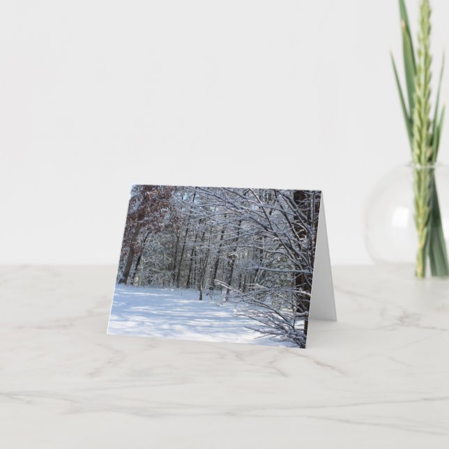 Tarjeta Nieve Notecard del invierno (Anverso)