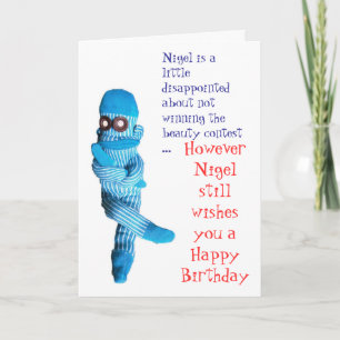Tarjeta Nigel estaba decepcionado...