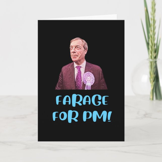 Tarjeta Nigel Farage for PM - Brexit (Anverso)
