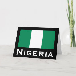 Tarjeta Nigeria con bandera nigeriana (África Occidental)