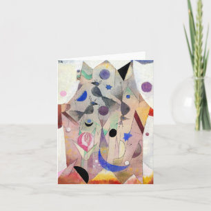 Tarjeta Nightingales persas de Paul Klee, arte abstracto