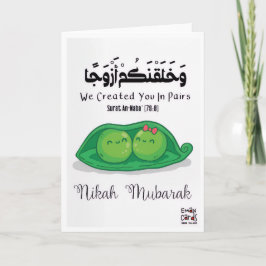 Tarjeta Nikah Mubarak a los guisantes en una vaina