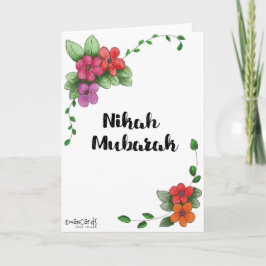 Tarjeta Nikah Mubarak Simple