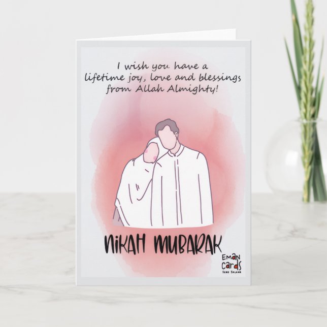 Tarjeta Nikah Mubarak Wishes  (Anverso)