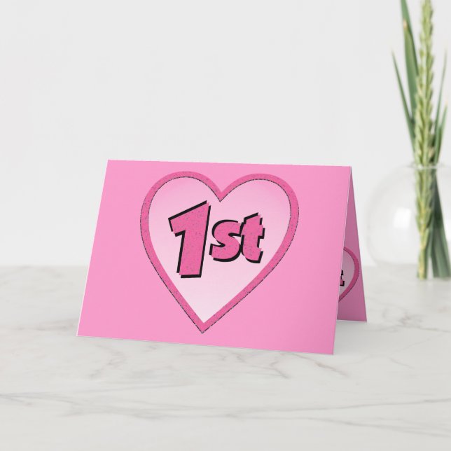 Tarjeta ¡Niña bebé, primero regalos de cumpleaños! (Anverso)