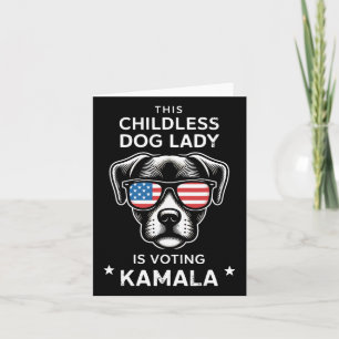 Tarjeta Niña de perro sin hijos vota por Kamala Harris 202
