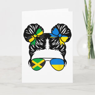 Tarjeta Niña mitad jamaicana mitad ucraniana Jamaica Niños