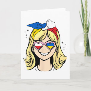 Tarjeta Niña mitad polaca mitad ucraniana 