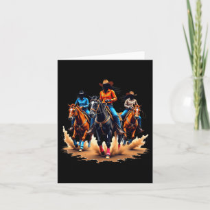 Tarjeta Niña negra Texas Western Rodeo Melanin Black Hi