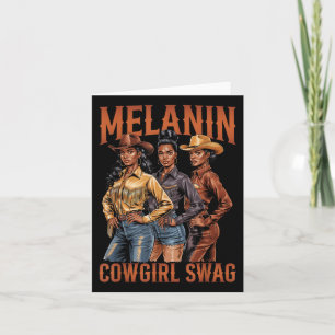 Tarjeta Niña negra vibes melanina historia negra Texas nos