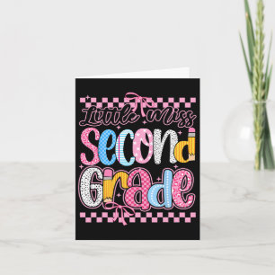Tarjeta Niña Niña De Segunda Grada De Regreso A La Escuela