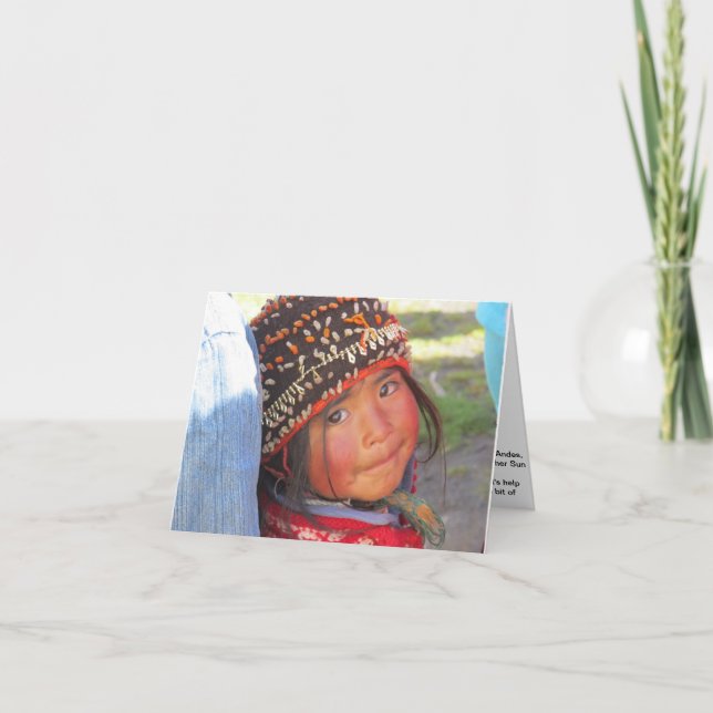 Tarjeta Niña pequeña de Quishuarani (Anverso)