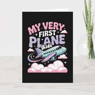 Tarjeta Niña primer viaje en avión niños primer vuelo