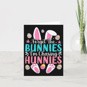 Tarjeta Niñas Conejito del Día de Pascua Olviden a los con