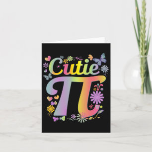 Tarjeta Niñas Del Día Del Pi De Cutie Jóvenes Math Lover M