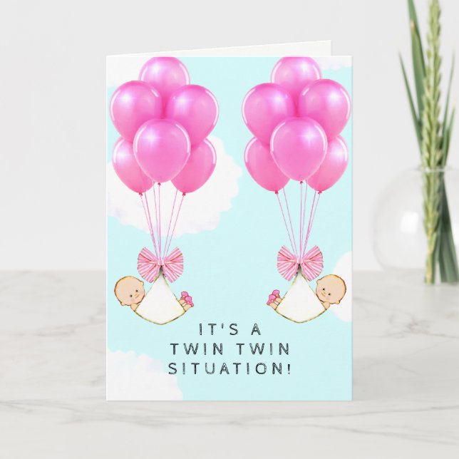 Tarjeta Niñas gemelas (Anverso)