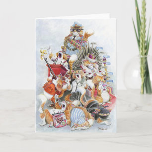 Tarjeta Nine Lives of Foppa the Cat - Blank Greeting card