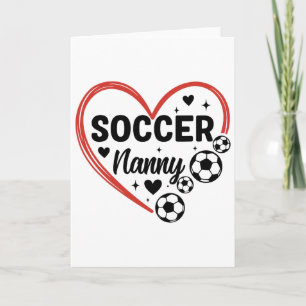 Tarjeta Niñera de fútbol Corazón Niñera de jugador de fútb