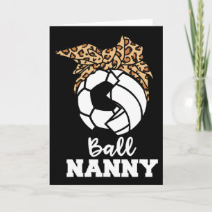 Tarjeta Niñera divertida de fútbol voleibol Byll Nanny 